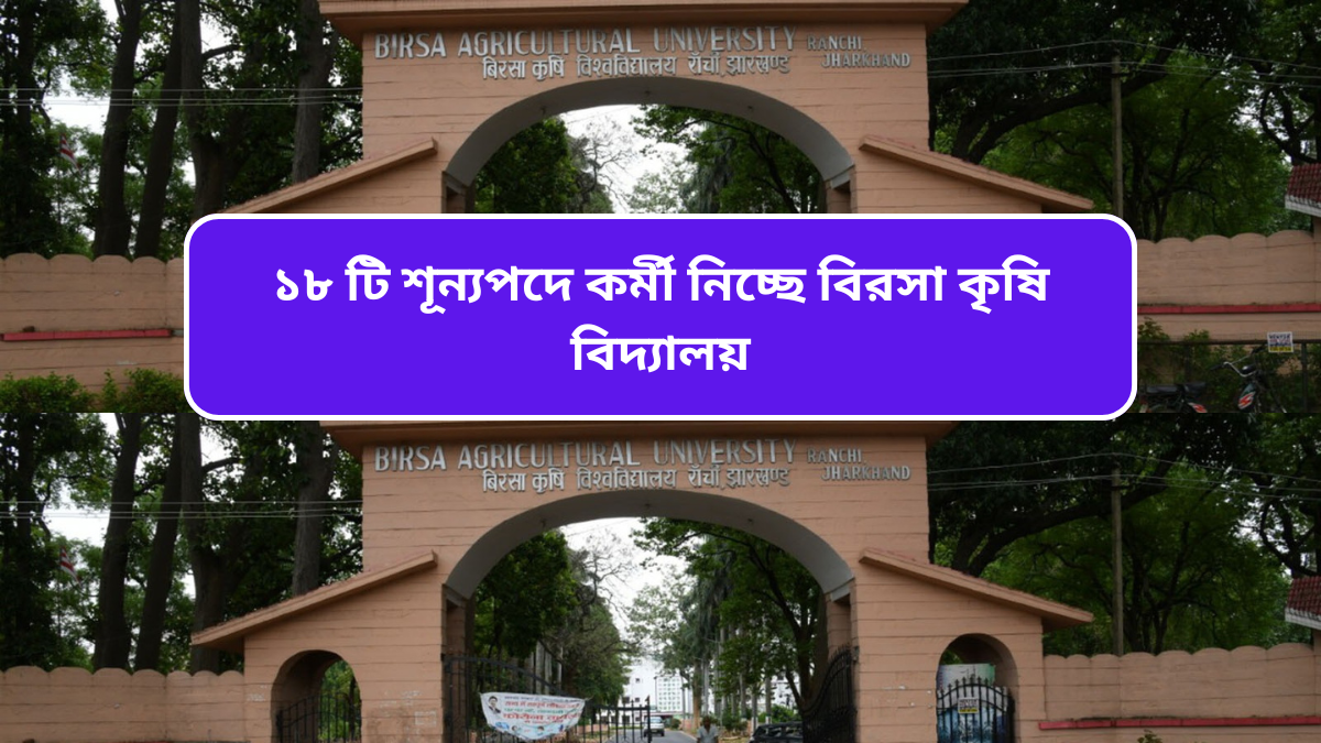 BIRSA AGRICULTURAL UNIVERSITY Recruitment 2024