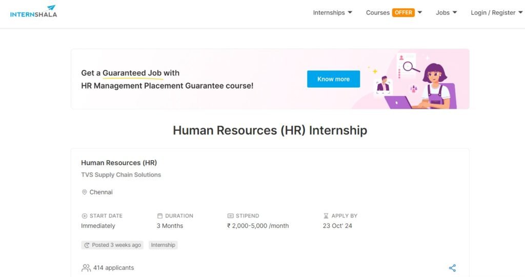 TVS Supply Chain Solution Internship 2024