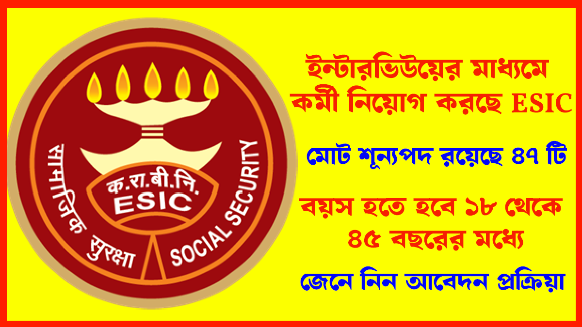 ESIC New Recruitment 2025