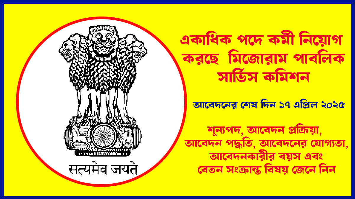 Mizoram Government Job Recruitment 2025