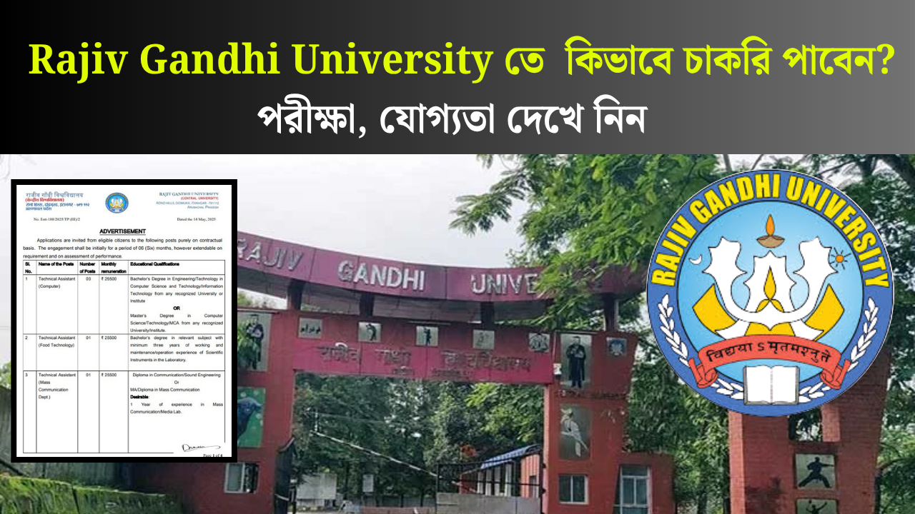 Rajiv Gandhi University Recruitment 2025