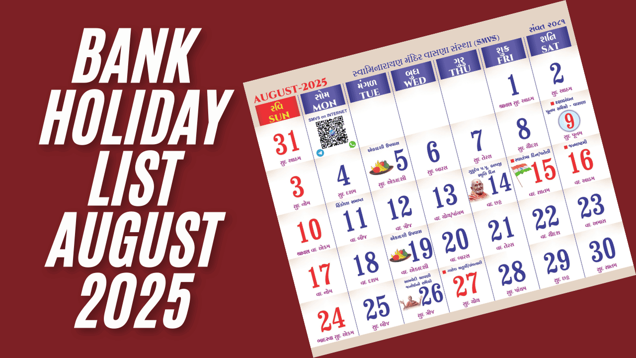 Bank Holiday List August 2025