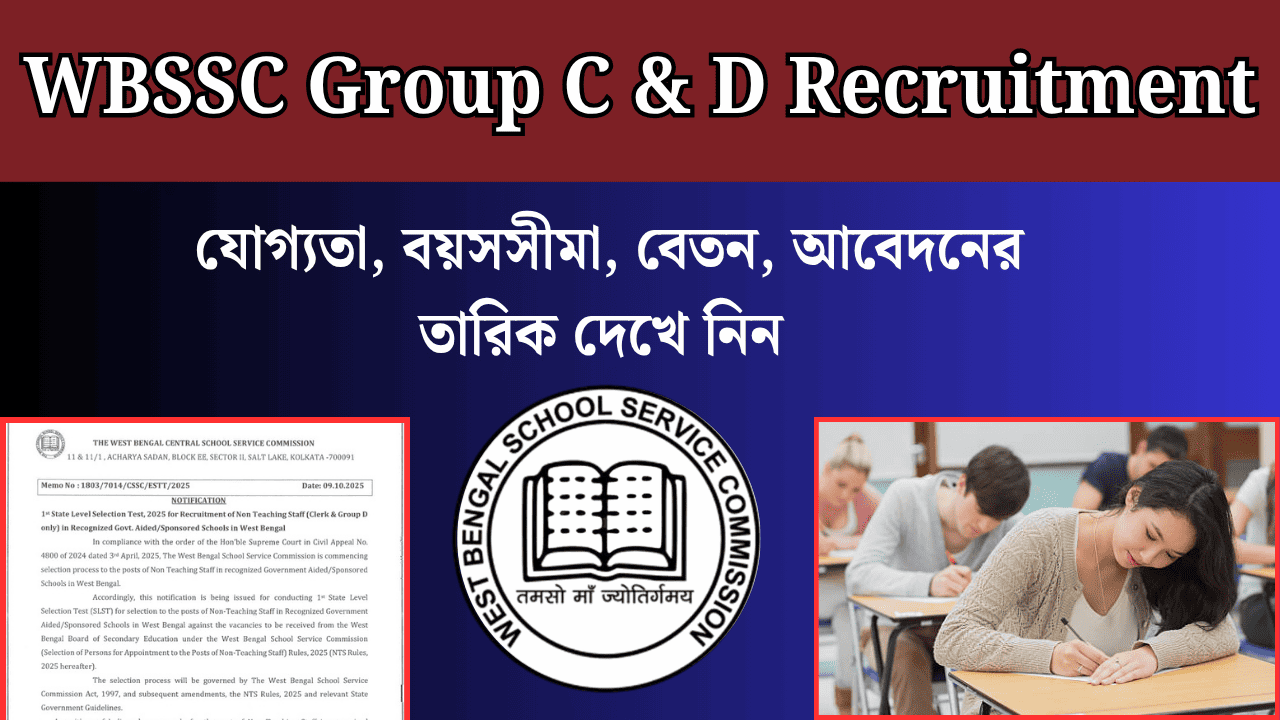 WBSSC Group C & D Recruitment 2025