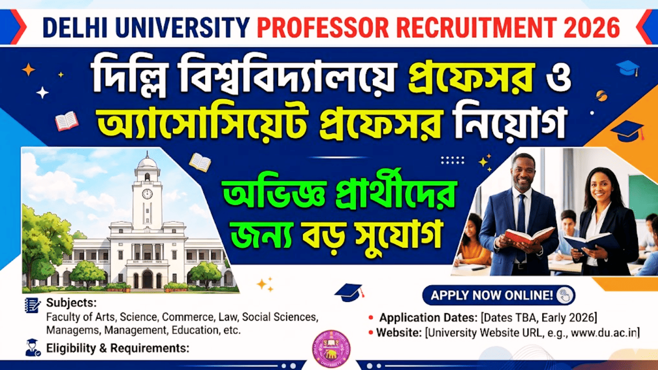 Delhi University Professor Recruitment 2026